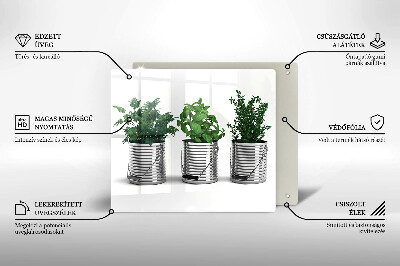 Osłona na płytę indukcyjną Doniczki zioła rośliny