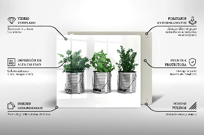 Osłona na płytę indukcyjną Doniczki zioła rośliny