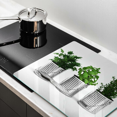 Osłona na płytę indukcyjną Doniczki zioła rośliny