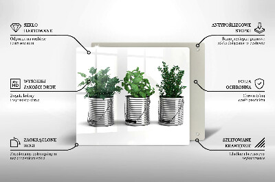 Osłona na płytę indukcyjną Doniczki zioła rośliny
