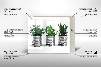 Osłona na płytę indukcyjną Doniczki zioła rośliny