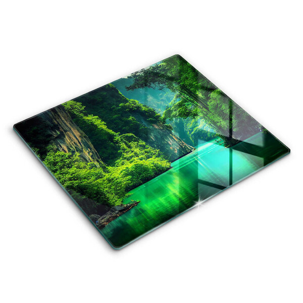 Płyta ochronna na kuchenkę Pejzaż laguna