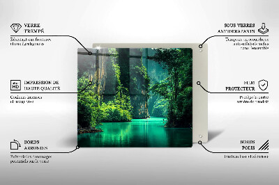 Płyta ochronna na kuchenkę Pejzaż laguna