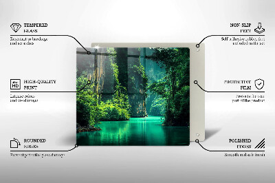 Płyta ochronna na kuchenkę Pejzaż laguna