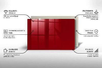 Osłona na płytę indukcyjną Kolor czerwony