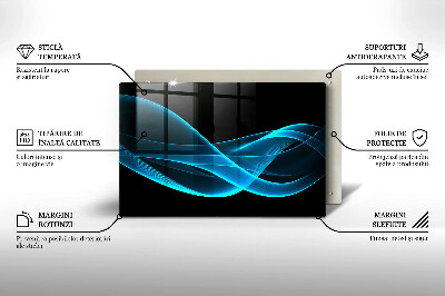 Osłona na ścianę przed zabrudzeniem Niebieska abstrakcja