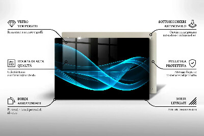 Osłona na ścianę przed zabrudzeniem Niebieska abstrakcja