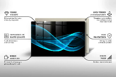 Osłona na ścianę przed zabrudzeniem Niebieska abstrakcja