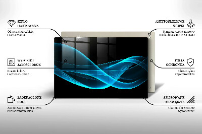Osłona na ścianę przed zabrudzeniem Niebieska abstrakcja