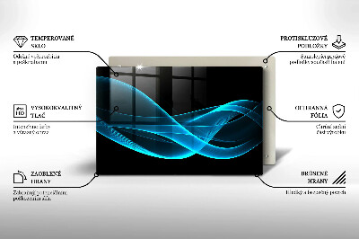 Osłona na ścianę przed zabrudzeniem Niebieska abstrakcja
