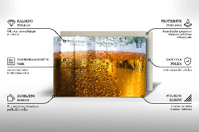 Osłona blatu kuchennego Mokra szklanka piwa