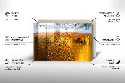 Osłona blatu kuchennego Mokra szklanka piwa