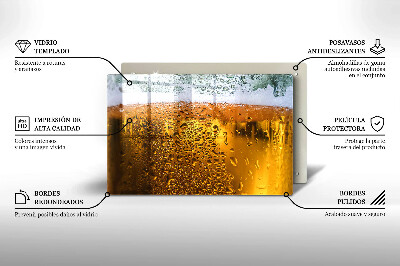 Osłona blatu kuchennego Mokra szklanka piwa