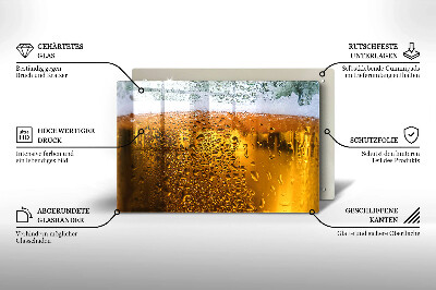Osłona blatu kuchennego Mokra szklanka piwa