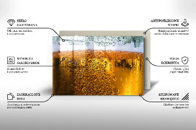Osłona blatu kuchennego Mokra szklanka piwa