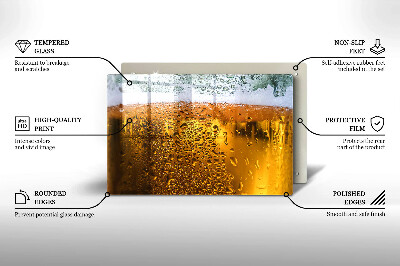 Osłona blatu kuchennego Mokra szklanka piwa