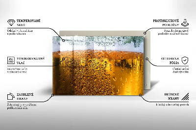 Osłona blatu kuchennego Mokra szklanka piwa