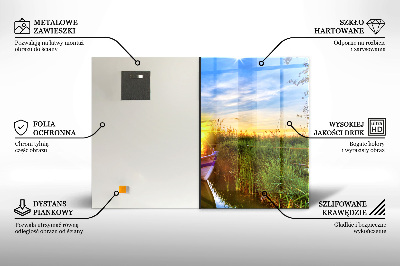 Obraz na szkle Widok na jezioro zachód słońca