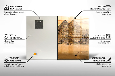 Obraz na szkle Piramidy zachód słońca