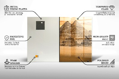Obraz na szkle Piramidy zachód słońca