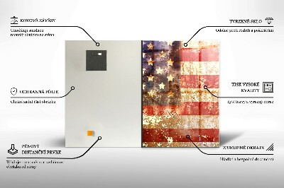 Obraz szklany Flaga USA w stylu vintage