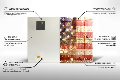Obraz szklany Flaga USA w stylu vintage