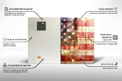 Obraz szklany Flaga USA w stylu vintage