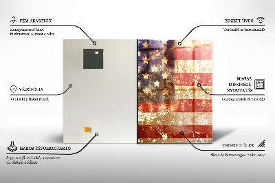 Obraz szklany Flaga USA w stylu vintage