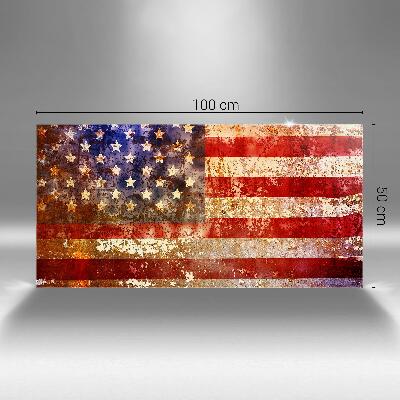 Obraz szklany Flaga USA w stylu vintage