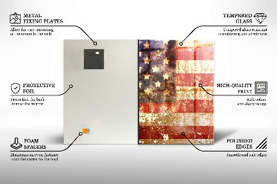 Obraz szklany Flaga USA w stylu vintage