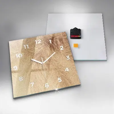Zegar szklany 30x30 Abstrakcja ze złotem