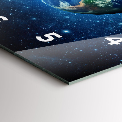 Zegar szklany 30x30 Ziemia i galaktyka (NASA)