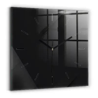 Zegar szklany 30x30 Ciemny wzór na ścianie