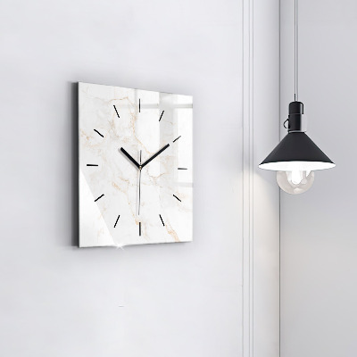 Zegar szklany 30x30 Elegancki marmur