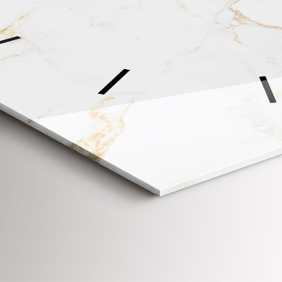 Zegar szklany 30x30 Elegancki marmur