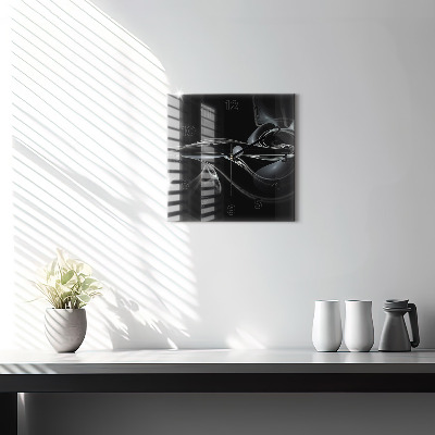 Zegar szklany 30x30 Abstrakcja z motywem dymu