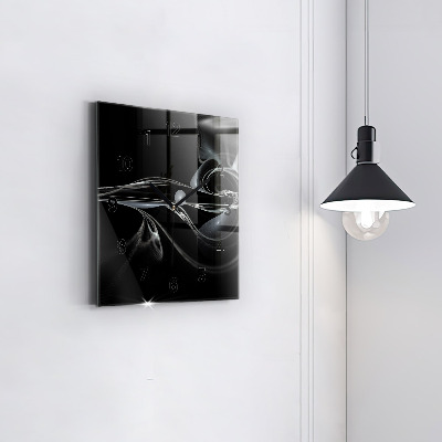 Zegar szklany 30x30 Abstrakcja z motywem dymu