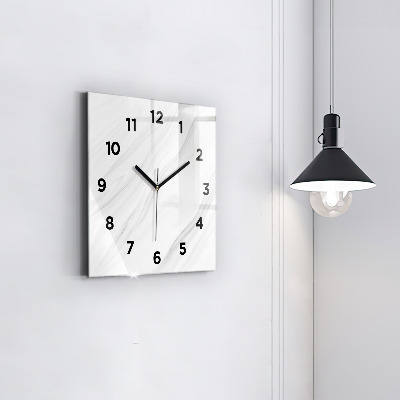 Zegar szklany 30x30 Marmur dekoracyjny