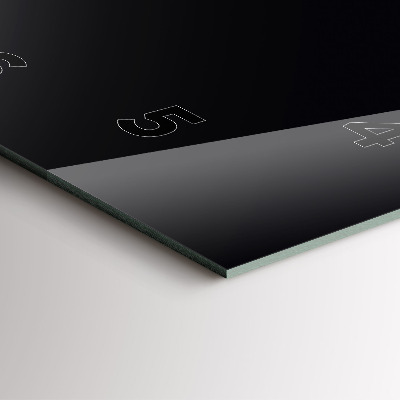 Zegar szklany 30x30 Czarny