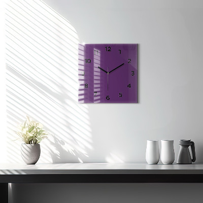 Zegar szklany 30x30 Kolor fioletowy
