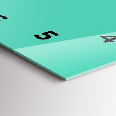 Zegar szklany 30x30 Turkusowy