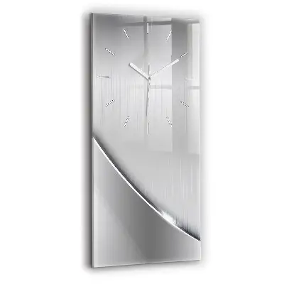 Zegar szklany 30x60 Srebrny ornament