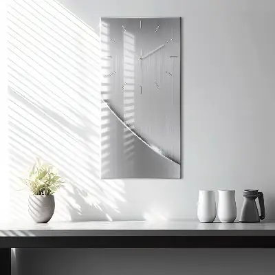 Zegar szklany 30x60 Srebrny ornament