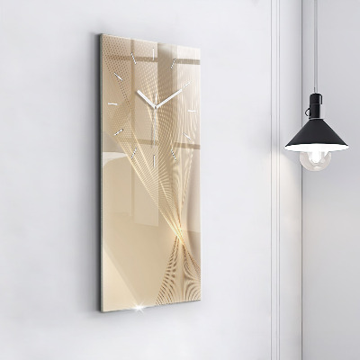 Zegar szklany 30x60 Abstrakcja ze światłem