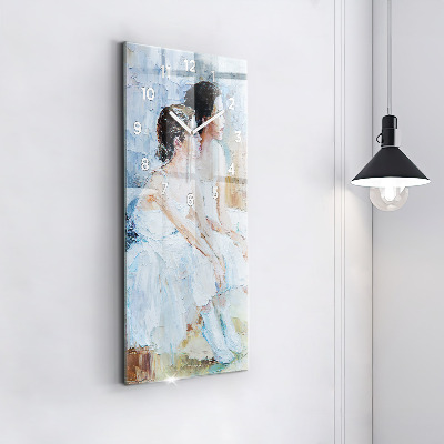 Zegar szklany 30x60 Młode tancerki baletowe