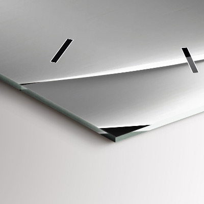 Zegar szklany 30x60 Abstrakcja w kolorze srebrnym