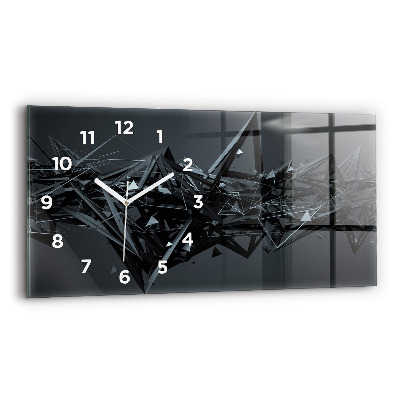 Zegar szklany 60x30 Abstrakcja