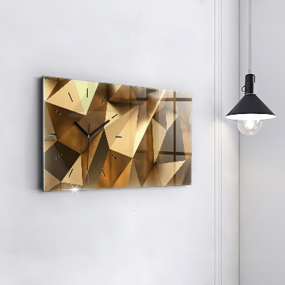 Zegar szklany 60x30 Geometryczna tekstura