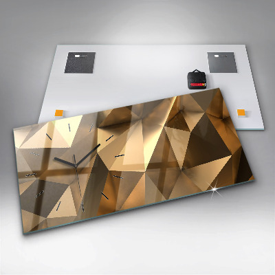 Zegar szklany 60x30 Geometryczna tekstura