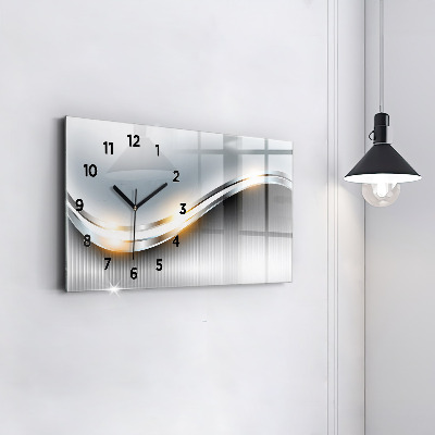 Zegar szklany 60x30 Abstrakcja